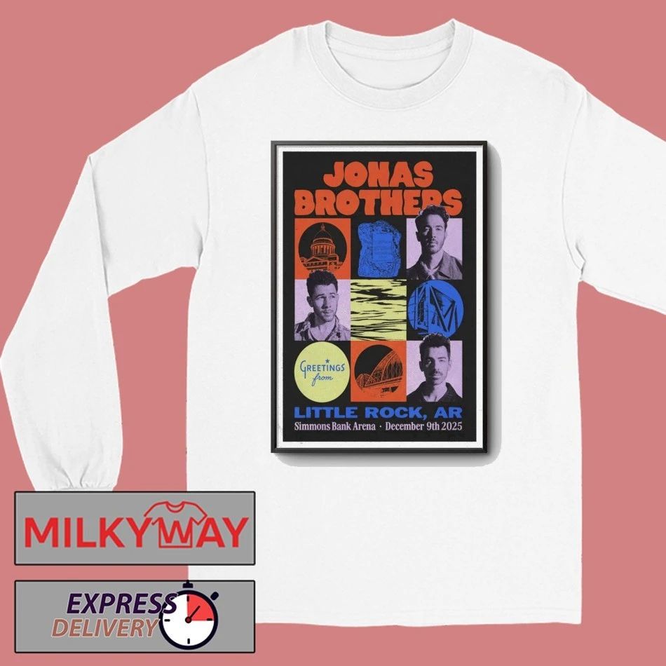 Dec 9 2025 Jonas Brothers Poster Little Rock, AR shirt