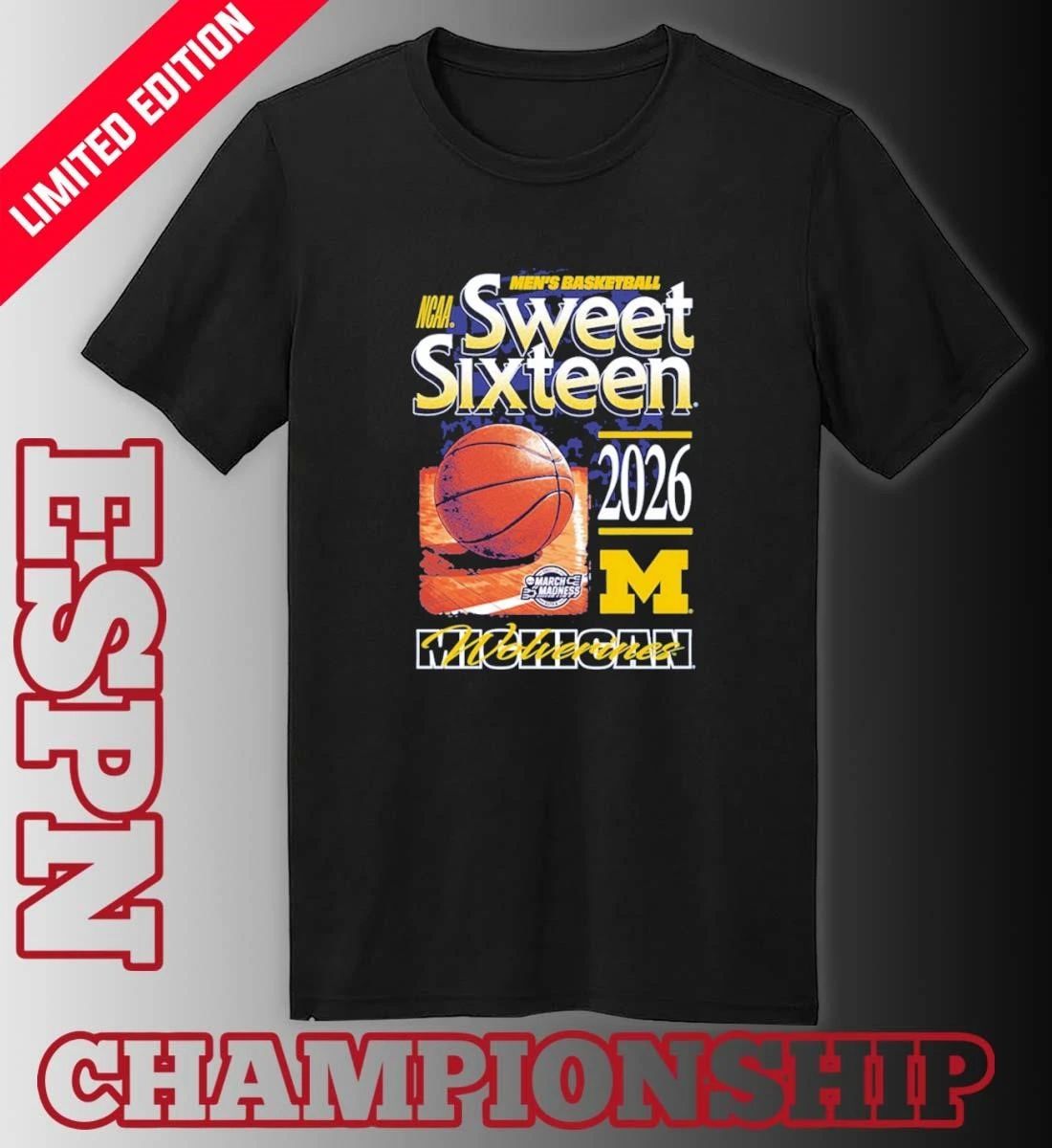 Michigan Wolverines 2026 NCAA March Madness Sweet 16 Bound Shirt