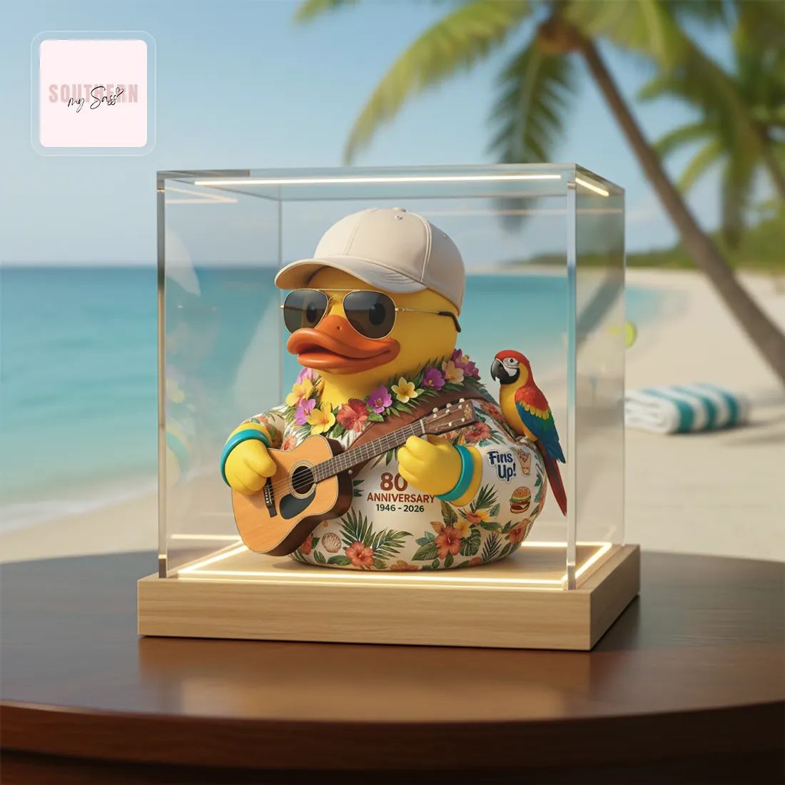 Jimmy Buffett 80th Anniversary 2026 Fins Up Tropical Rubber Duck