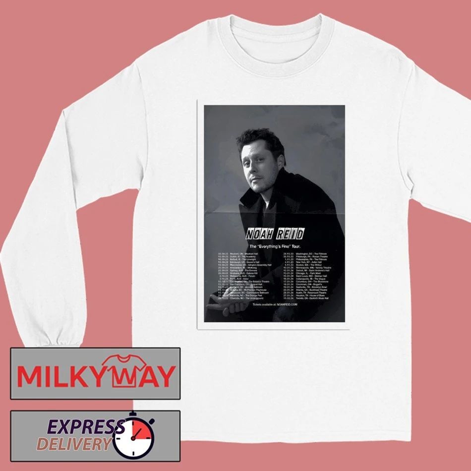 Noah Reid’s Everything’s Fine Tour Poster shirt