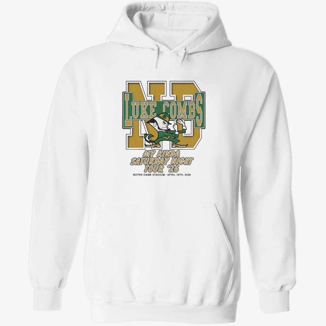 Luke Combs South Bend Indiana 2026 Tour Merch Tee At Notre Dame Stadium April 18 2026 Notre Dame Fighting Irish Big Logo T-Shirt