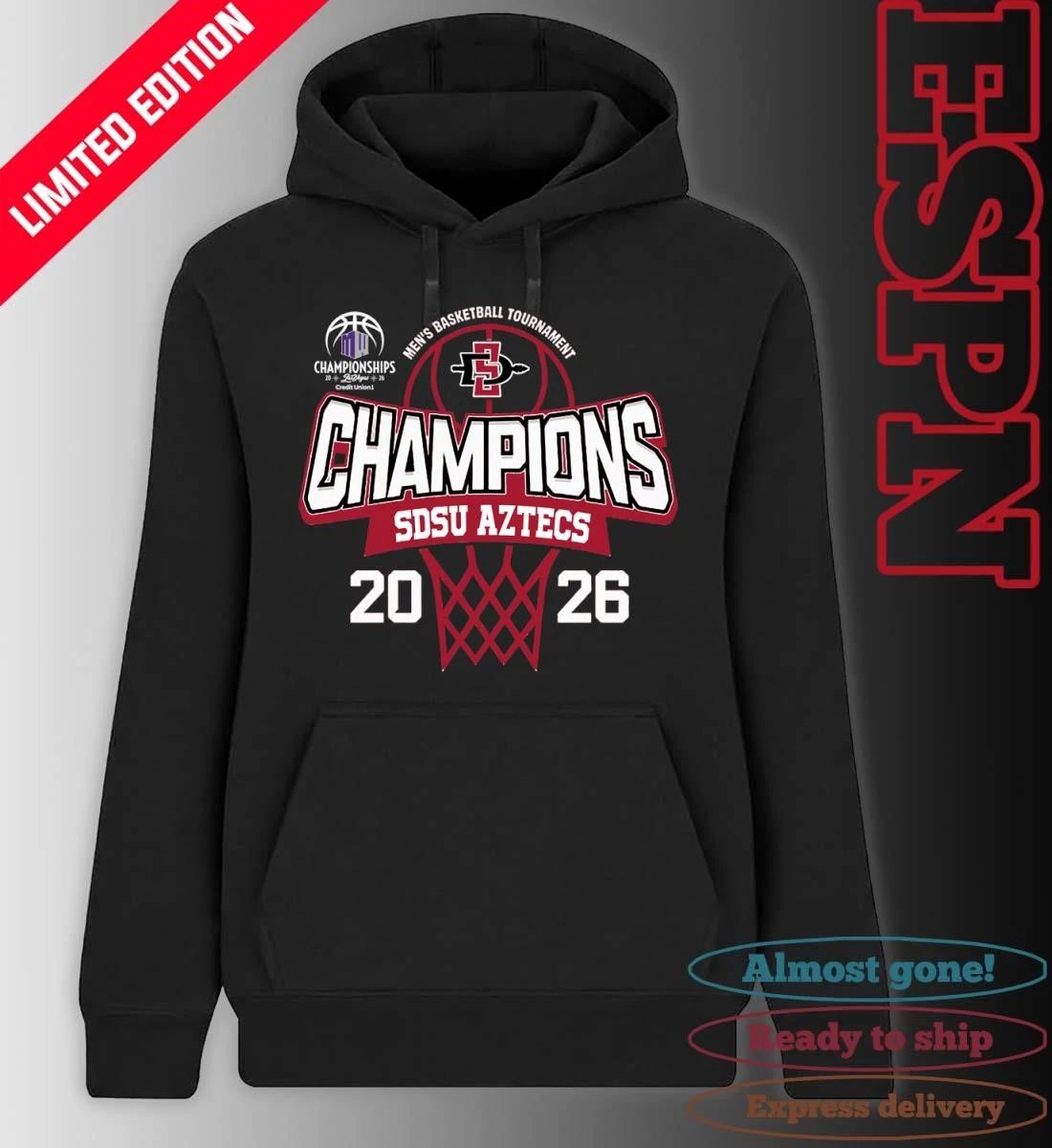 Mountain West Conference Men’s Basketball Tournament 2026 Champions SDSU Aztecs T-Shirt