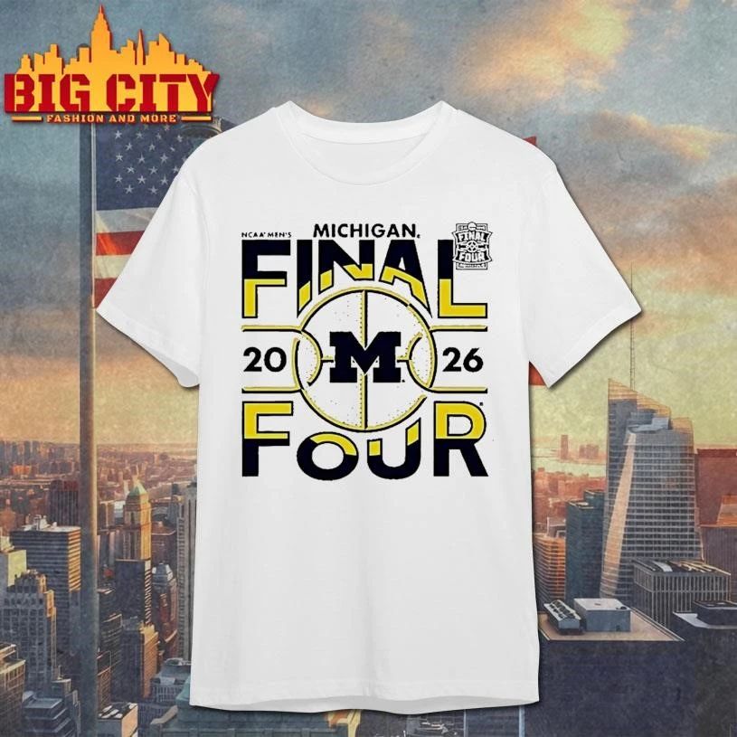 Michigan Wolverines 2026 Ncaa Division I Mens Basketball Final Four Graphic Shirt