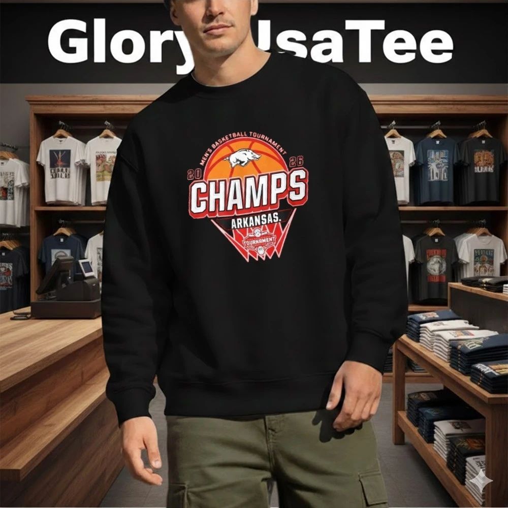 Arkansas Razorbacks 2026 Sec Men’s Basketball Tournament Champions Shirt