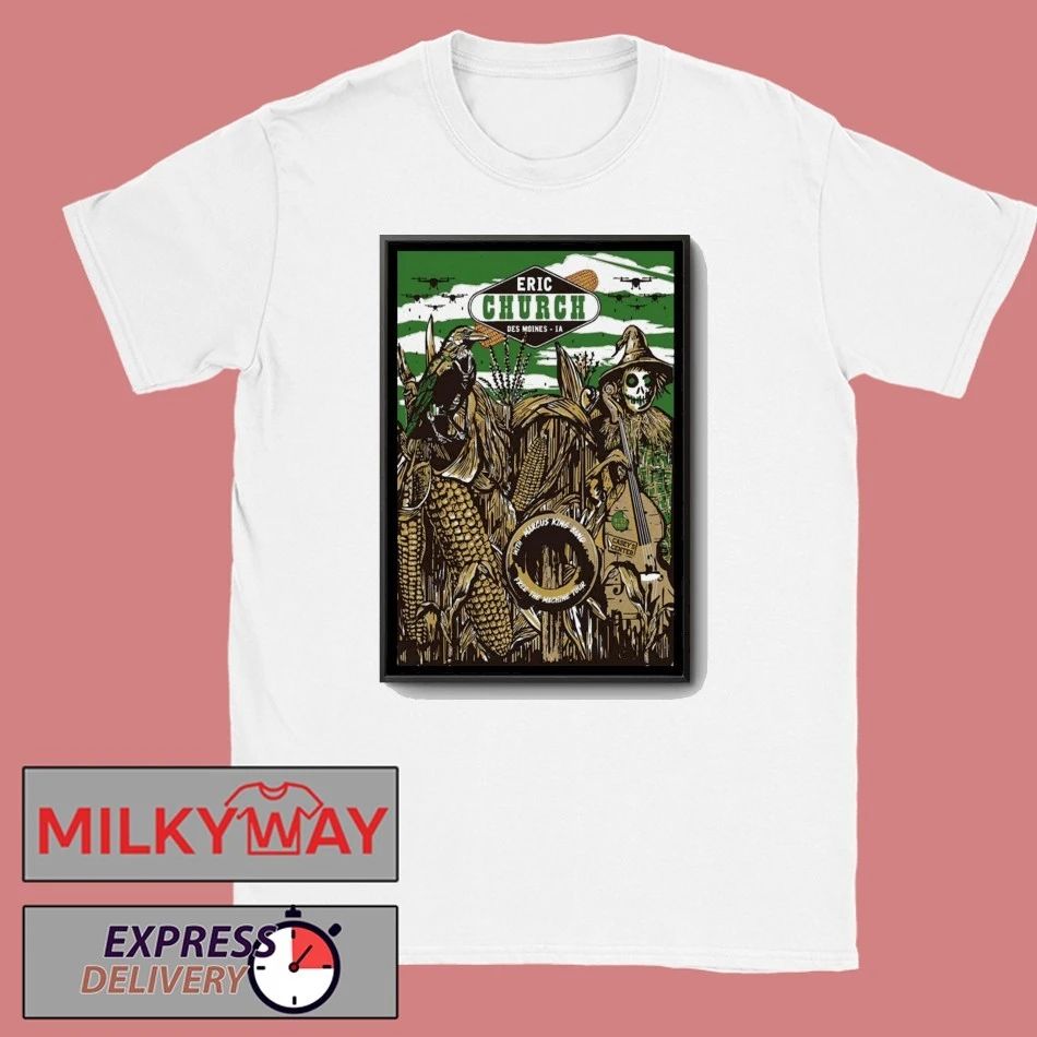 Eric Church Sept 27 2025 Free The Machine Tour Des Moines Poster shirt
