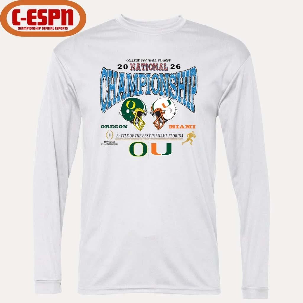 Oregon Vs Miami 2026 CFP National Championship T-Shirt