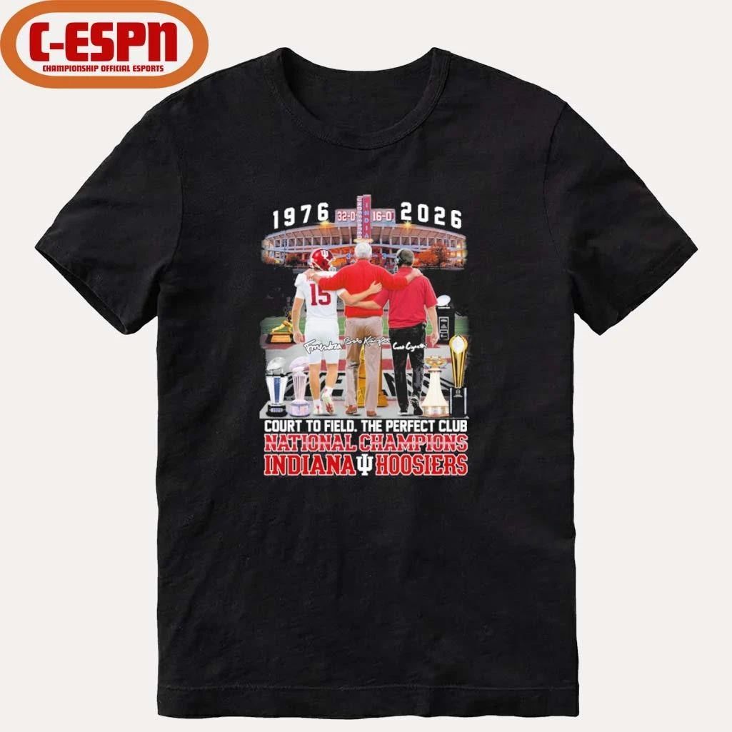 IU Football 1976-2026 Court To Field, The Perfect Club National Champions Shirt