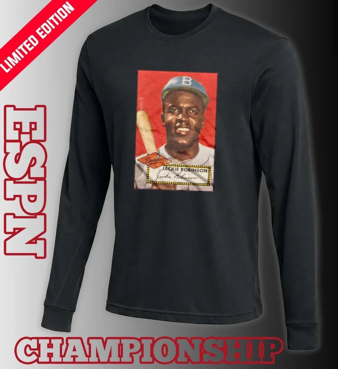 1952 Topps Baseball Jackie Robinson Dodgers Poster shirt
