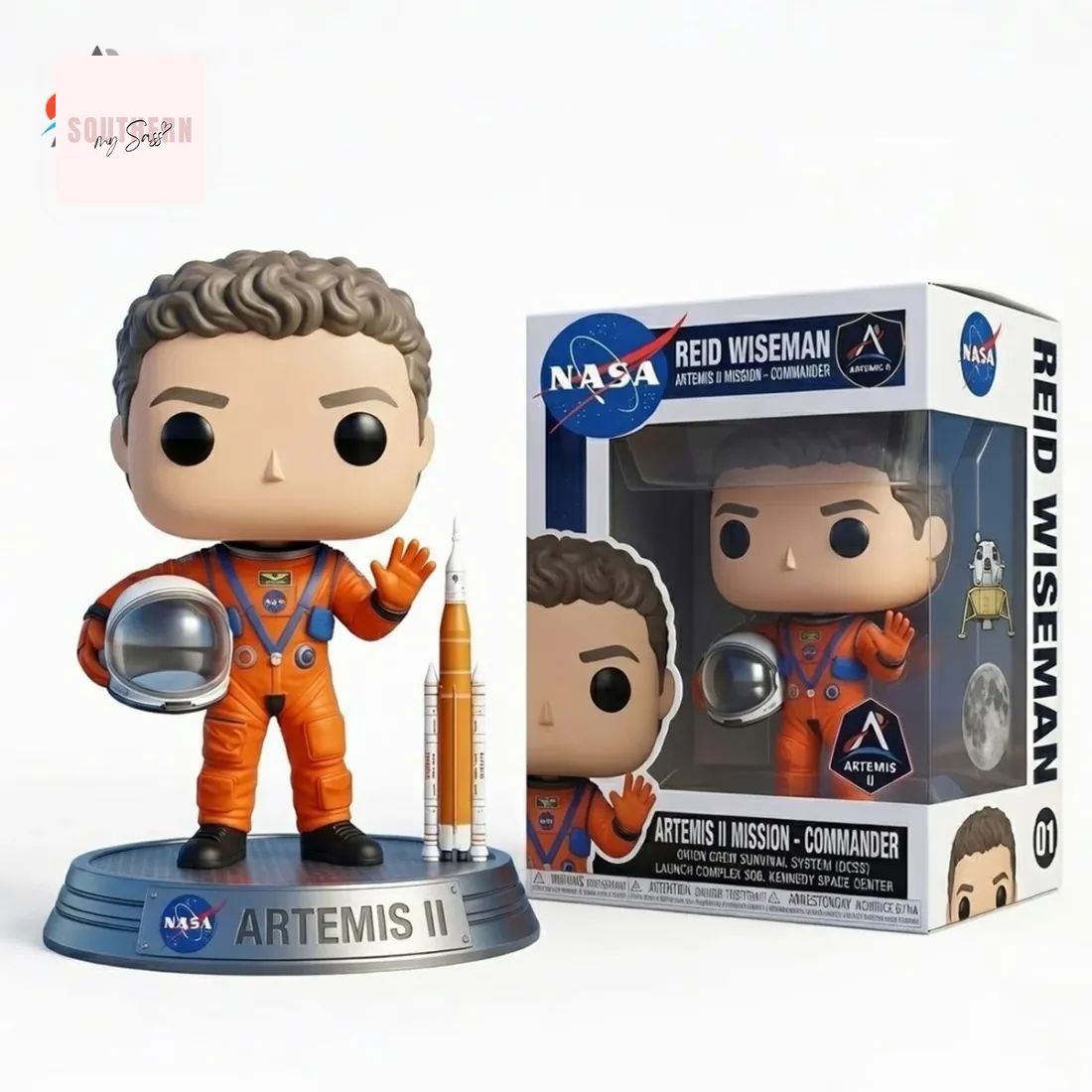 NASA Artemis II Reid Wiseman Commander Pop Figure Doll