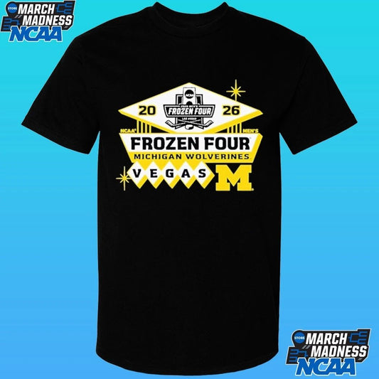 Michigan Wolverines Men’s Hockey Frozen Four Vegas 2026 Shirt