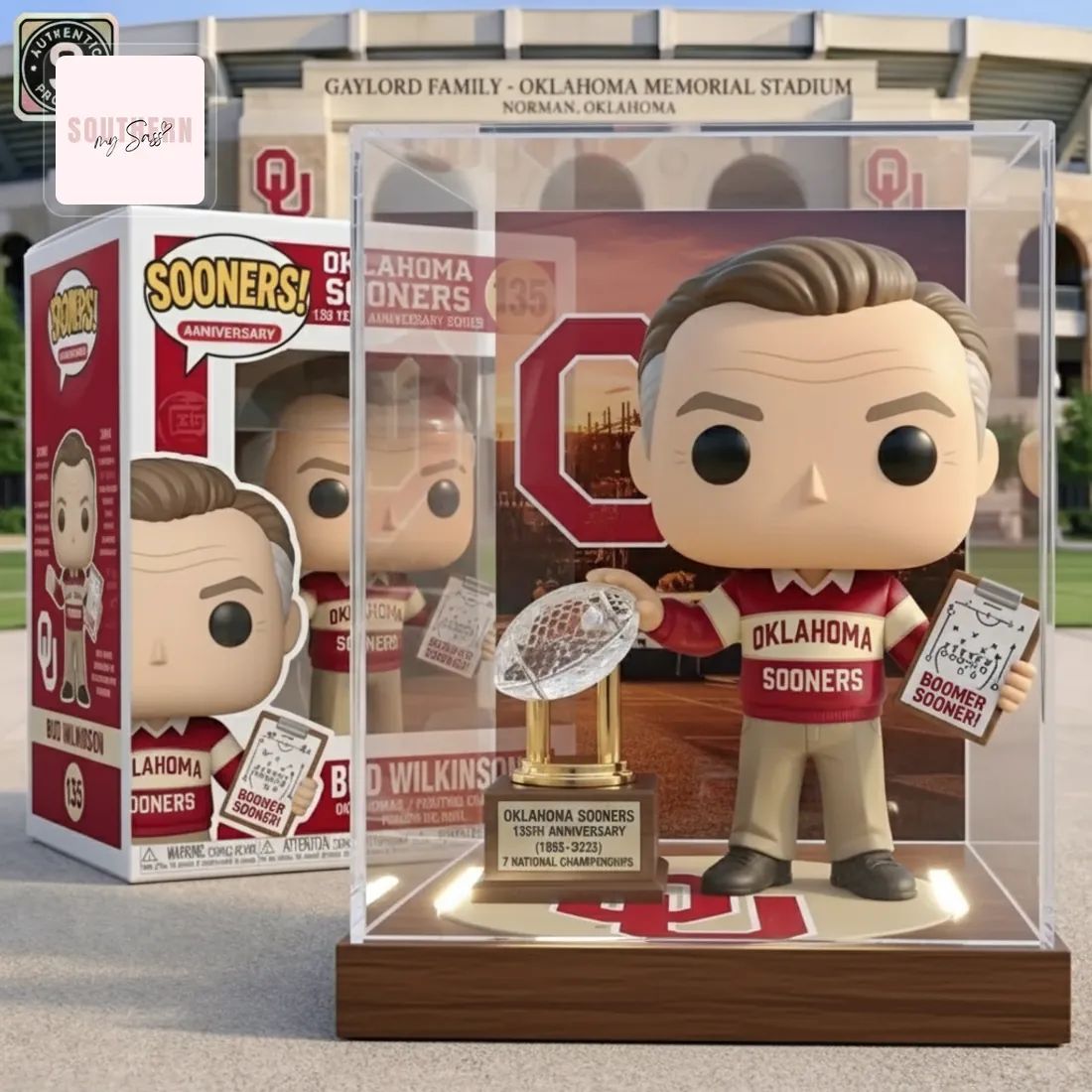 Oklahoma Sooners Bud Wilkinson 130th Anniversary Legendary Coach Pop Figure Doll