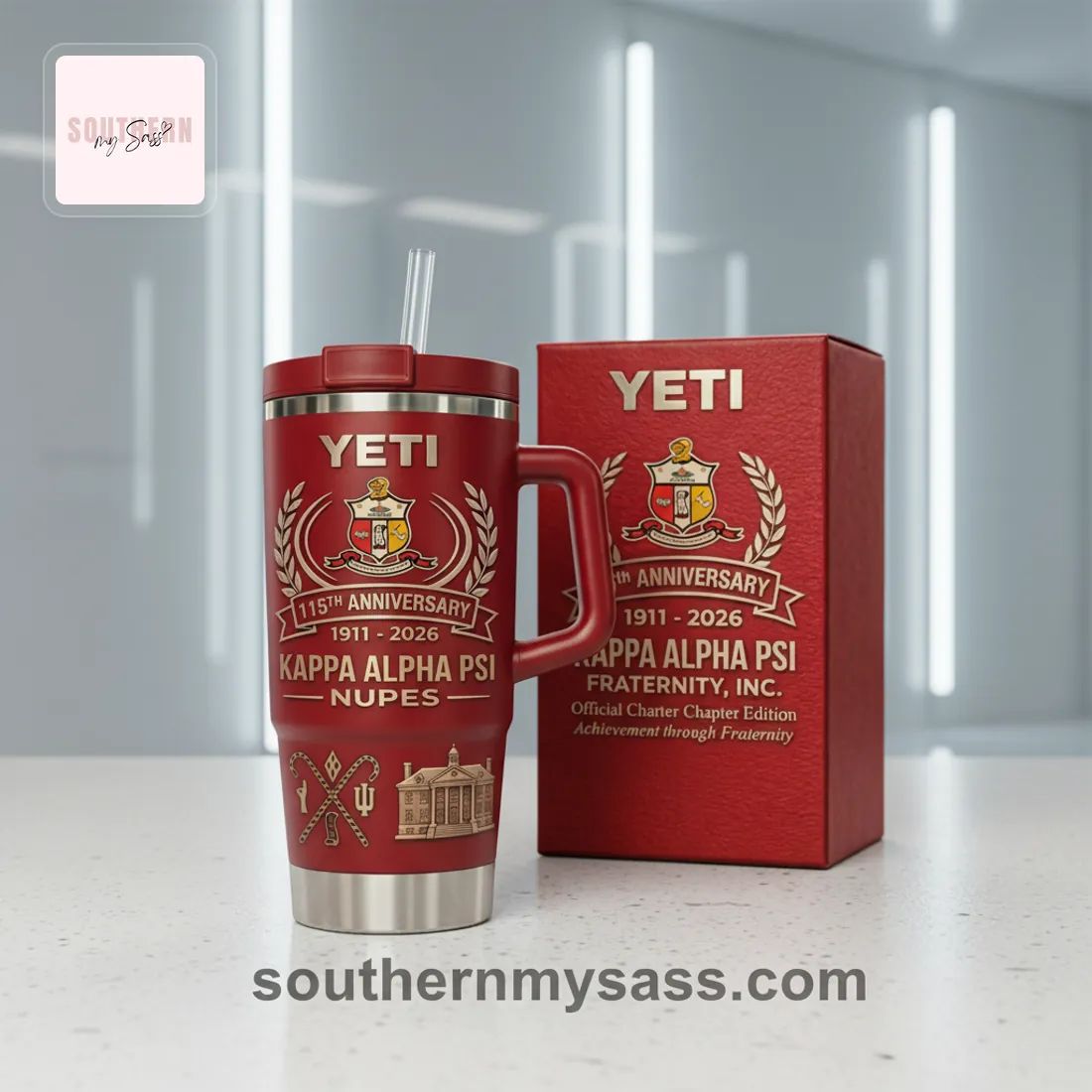 YETI Kappa Alpha Psi 115th Anniversary 1911-2026 Handled Tumbler