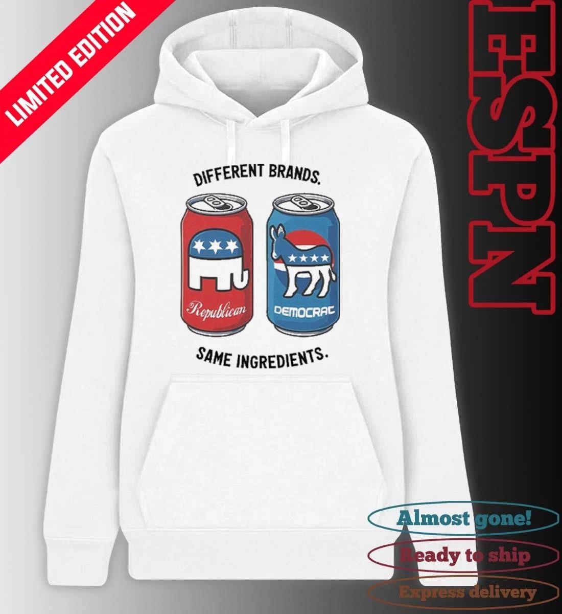 Republican Democrat Different Brands Same Ingredients T-Shirt