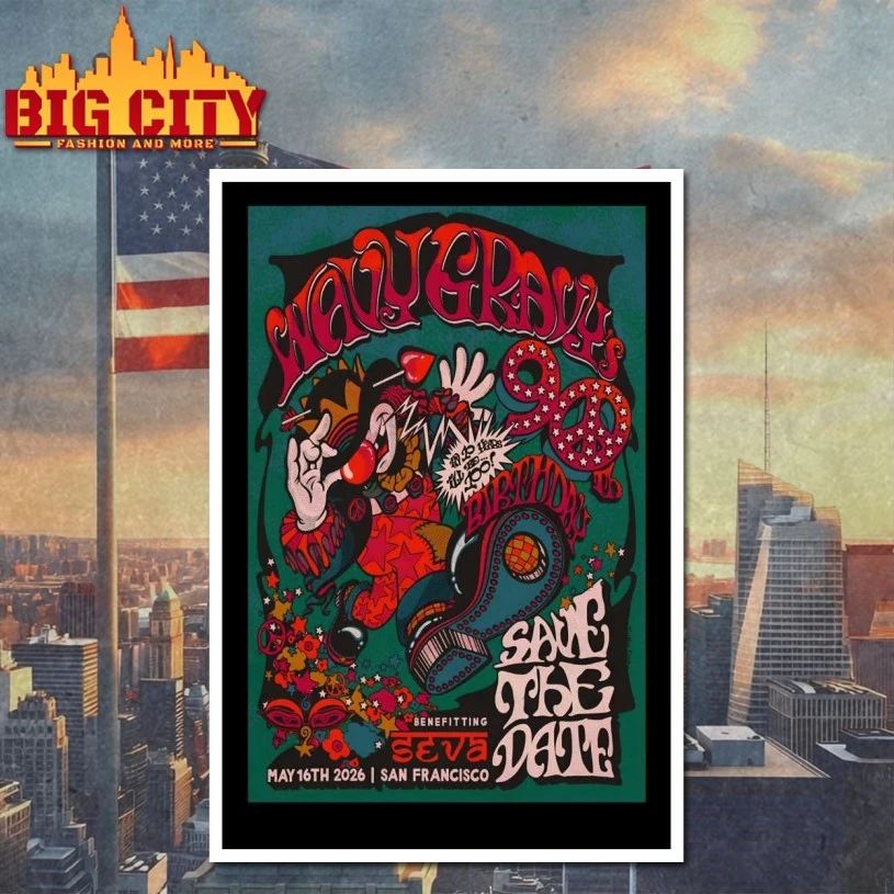 Wavy Gravy’s 90th Birthday San Francisco CA 5-16-2026 Poster T-shirt