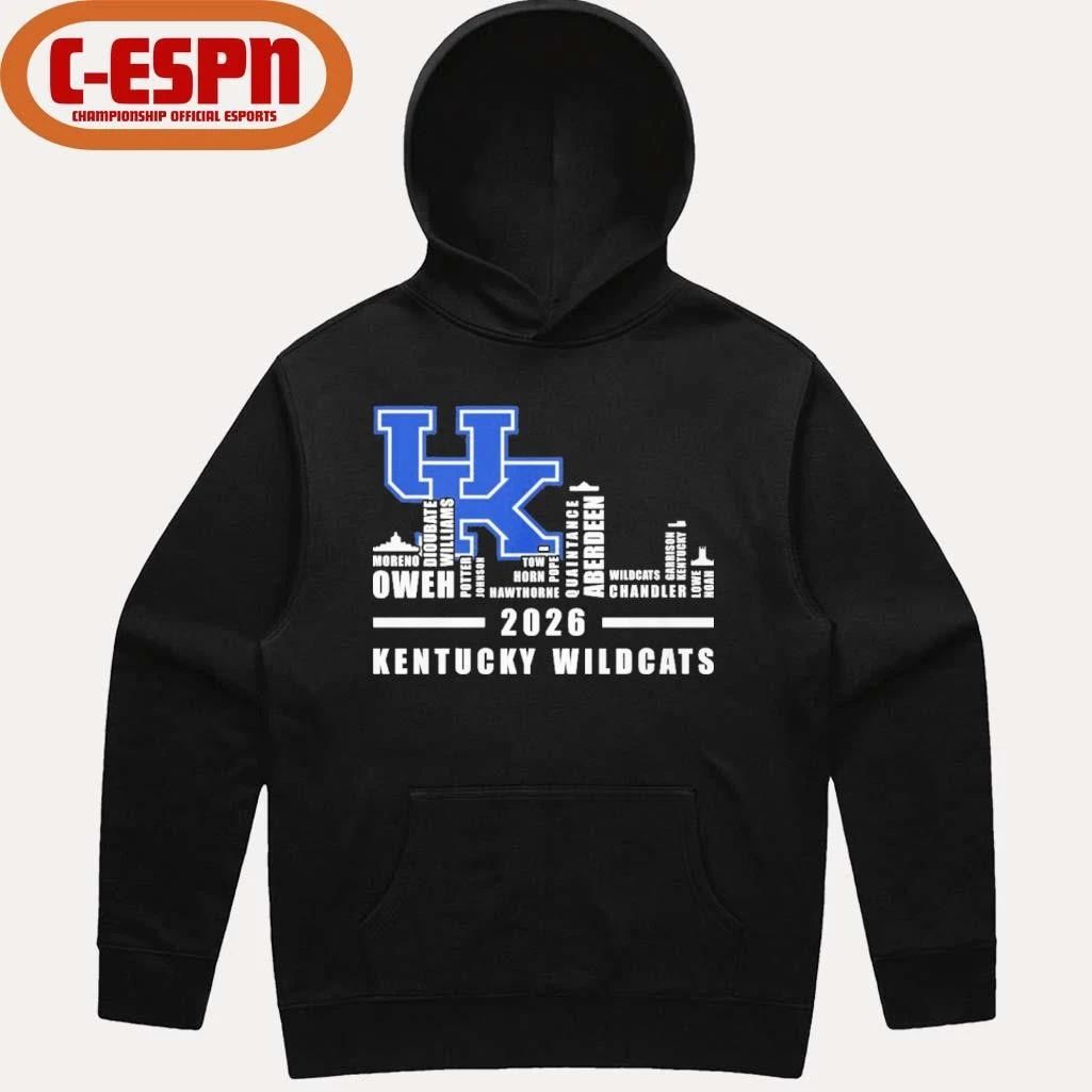 Kentucky Basketball Skyline Player Names 2026 Shirt