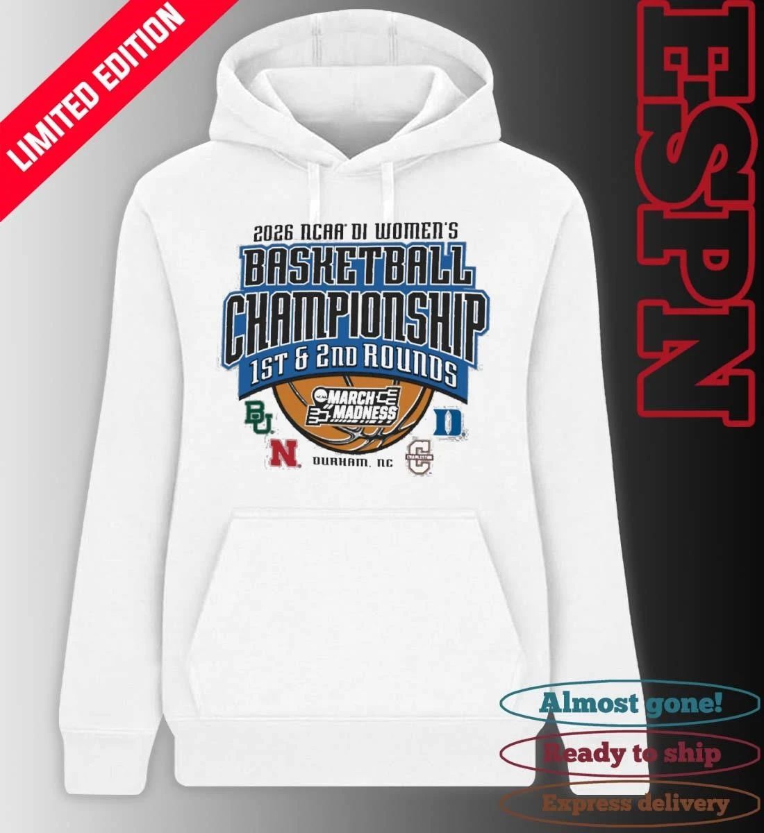 Durham, NC Regional 2026 NCAA DI Women’s Basketball Championship Shirt