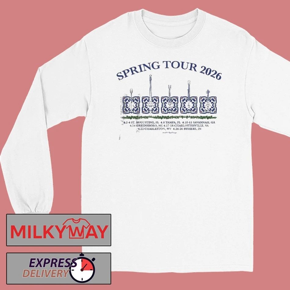 Billy Strings Spring Tour 2026 North America Merch Tee Spanish Tile Themed Two Sided T-Shirt