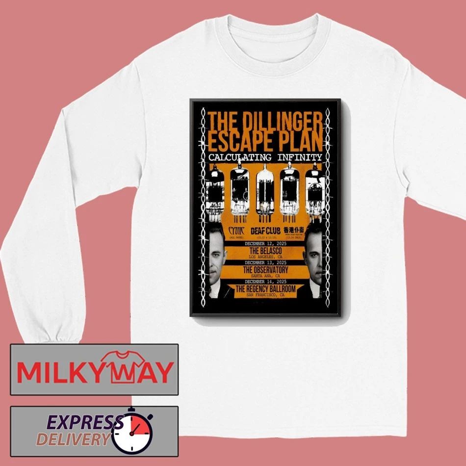 The Dillinger Escape Plan Dec 13 2025 The Observatory In Santa Ana CA Poster shirt