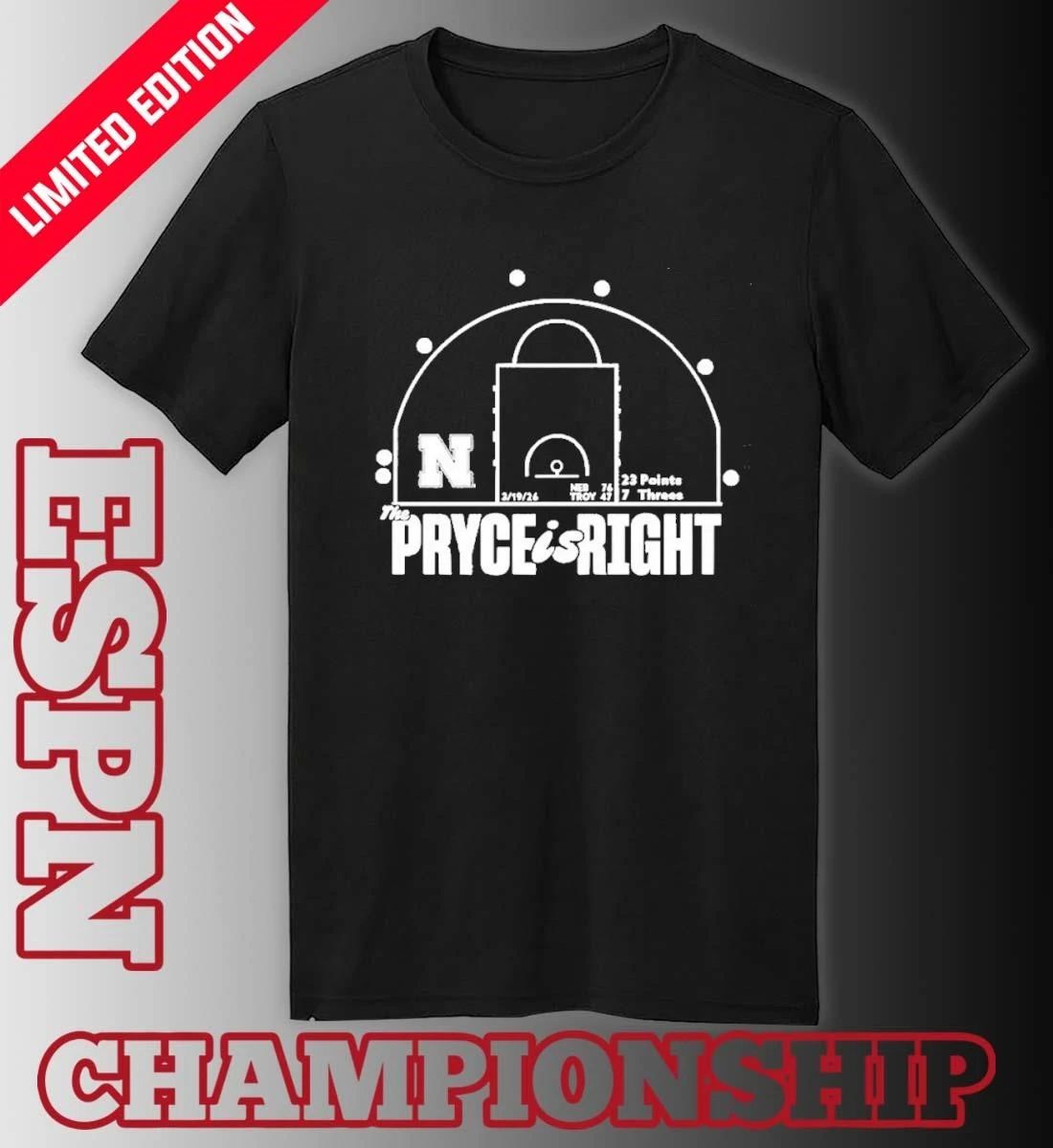 Nebraska Huskers Basketball Pryce Sandfort Is Right Red Shot Chart Shirt