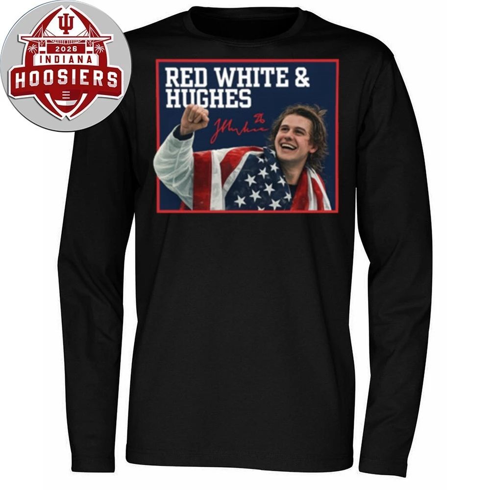Jack Hughes-Usa Hockey Champions Red White & Hughes Signature T-Shirt