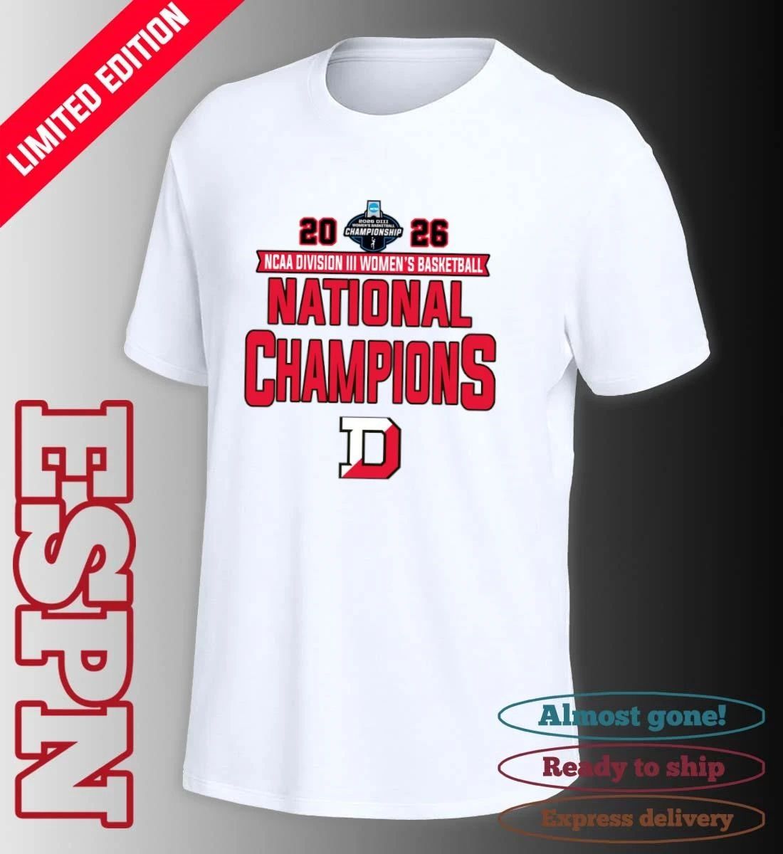 Denison Big Red NCAA DIII Women’s Basketball National Champions T-Shirt