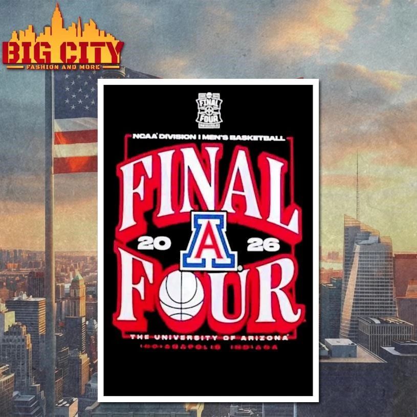 Arizona Wildcats 2026 NCAA Division I Men’s Basketball Final Four College Shirt