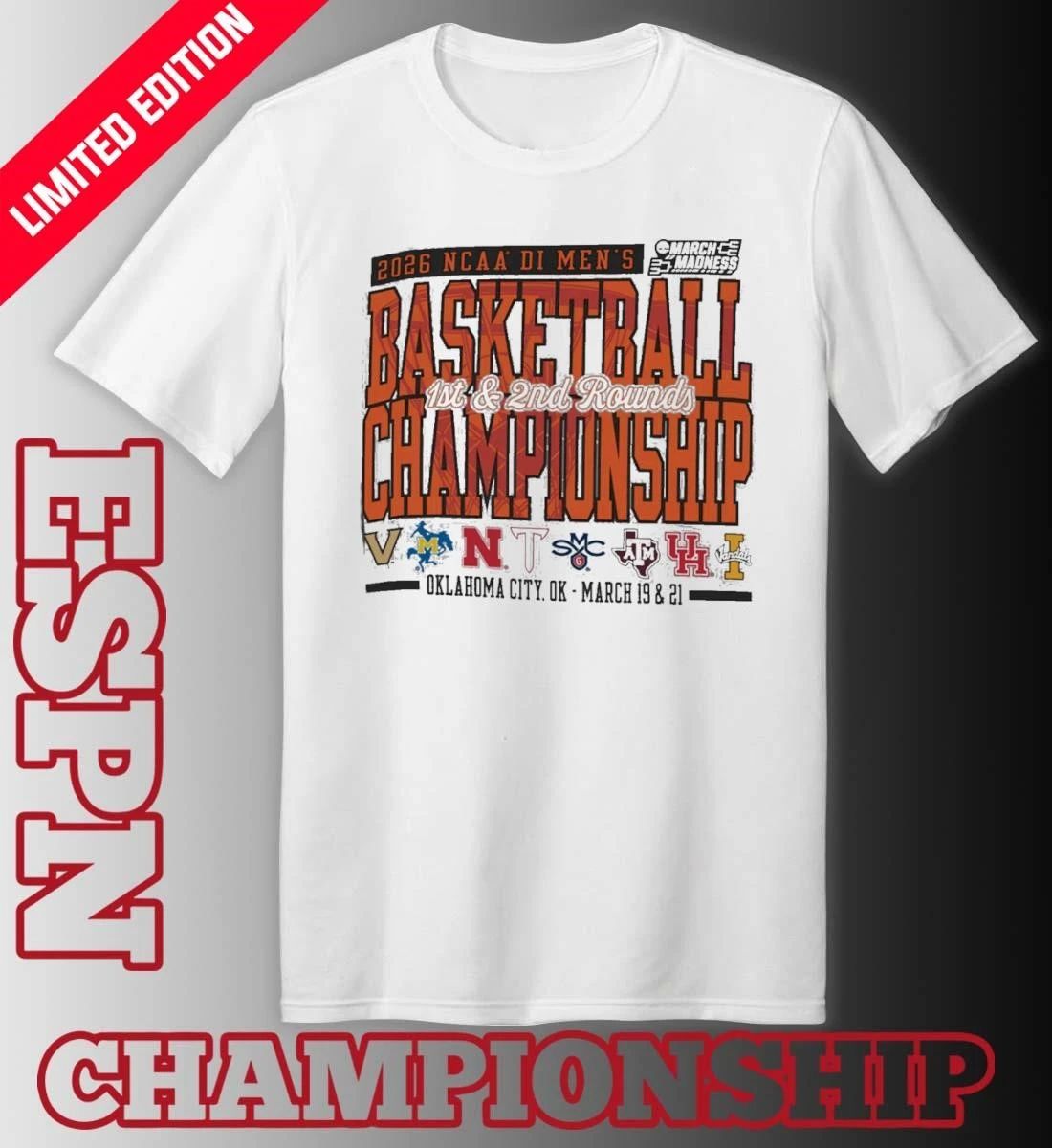 Oklahoma City, OK 2026 NCAA DI Men’s Basketball Championship – March 20 & 22 T-Shirt