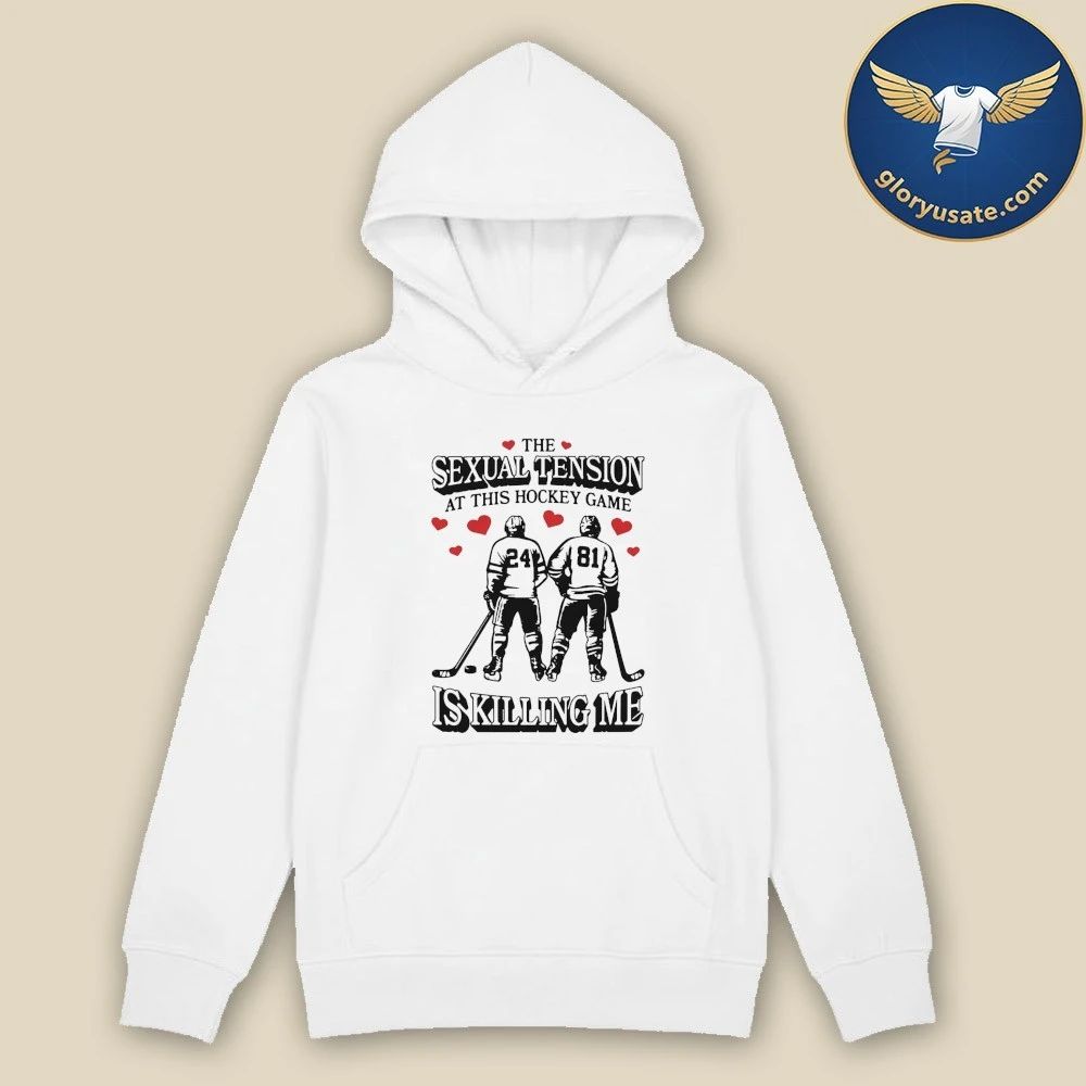 The Sexual Tension At This Hockey Game Is Killing Me Illustration Shirt