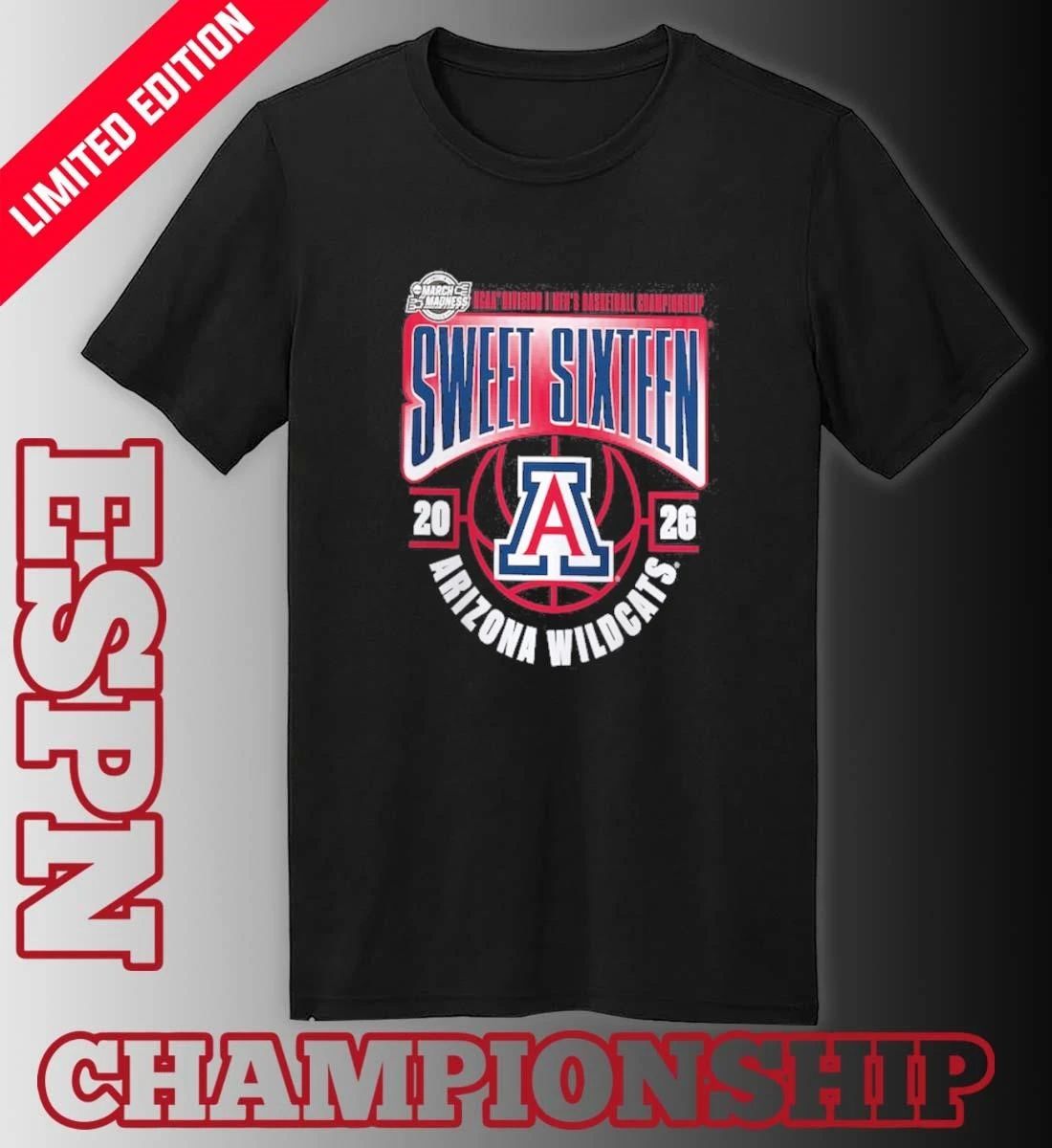Arizona Wildcats 2026 NCAA Men’s Basketball Tournament March Madness Sweet 16 T-Shirt