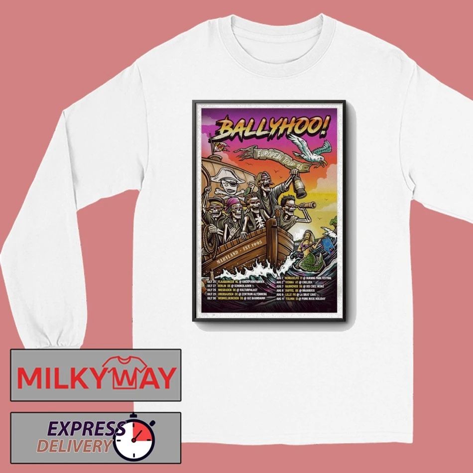 Ballyhoo Rocks European Tour 2026 Poster shirt