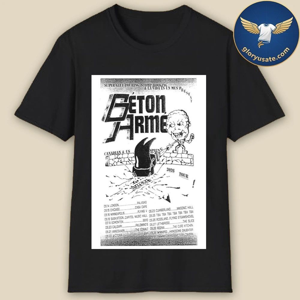 Beton Arme Canadian & US Spring 2026 Tour Poster Shirt