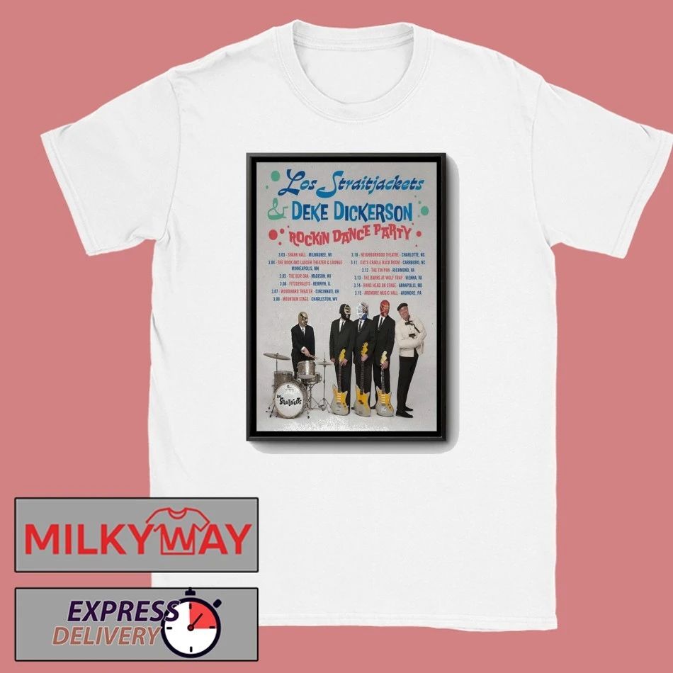Poster Los Straitjackets Rockin Dance Party 2026 Shows shirt
