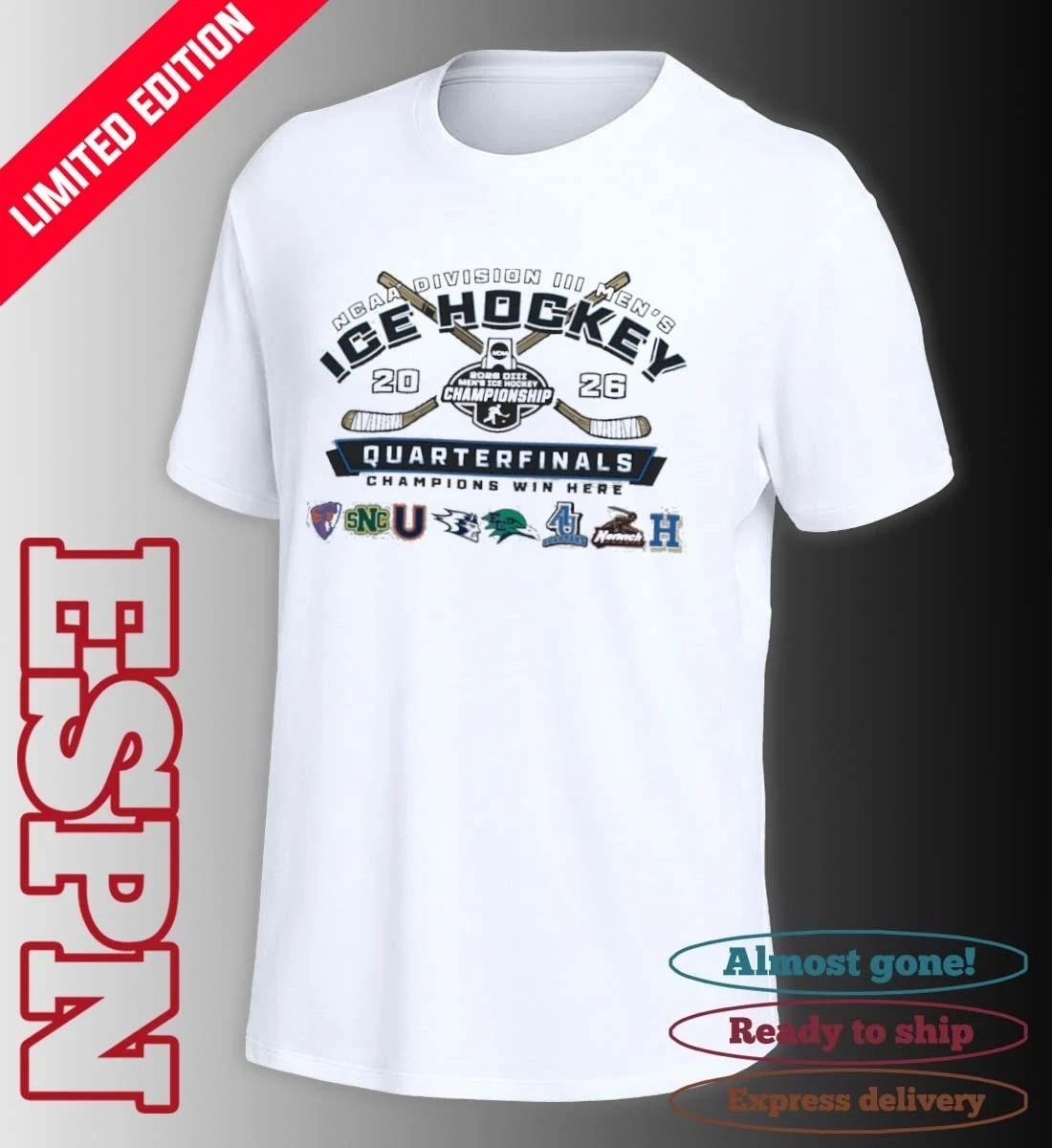 Quarterfinals 2026 Division III Men’s Ice Hockey Championship T-Shirt