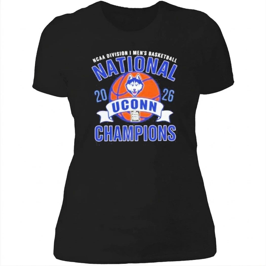 UConn Huskies 2026 NCAA DI Men’s Basketball National Champions T-Shirt