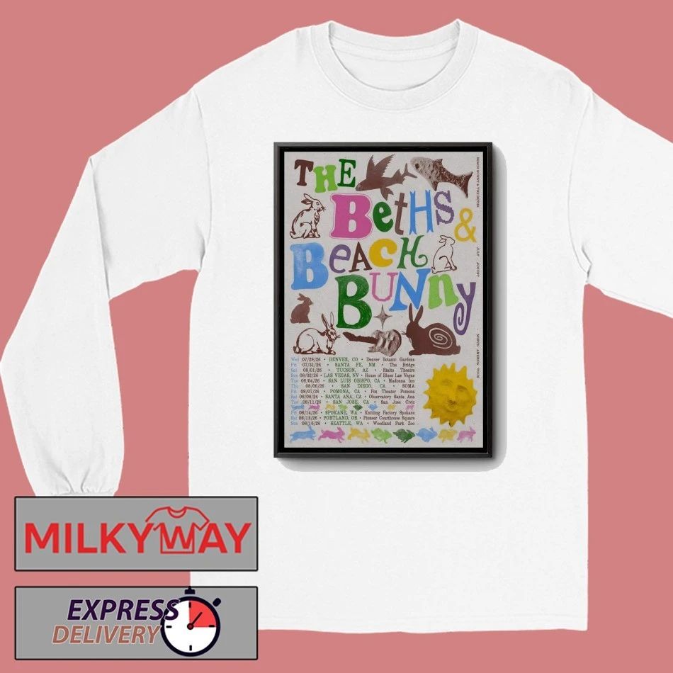 The Beths And Beach Bunny NA 2026 Tour Poster shirt