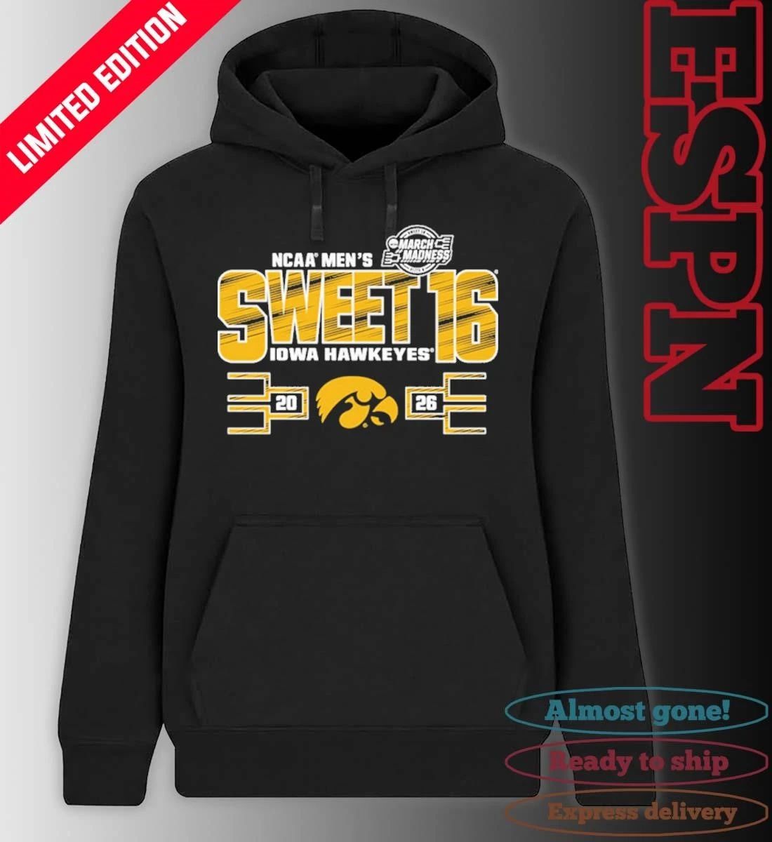Iowa Hawkeyes NCAA Men’s Basketball Sweet 16 Shirt