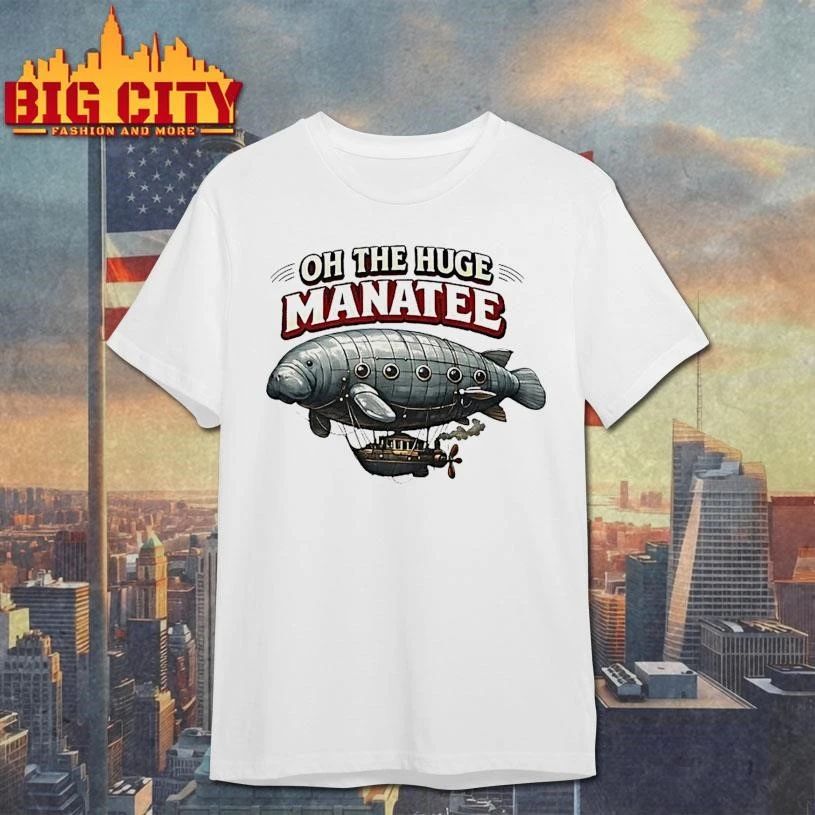 Oh The Huge Airship Manatee Graphic Shirt