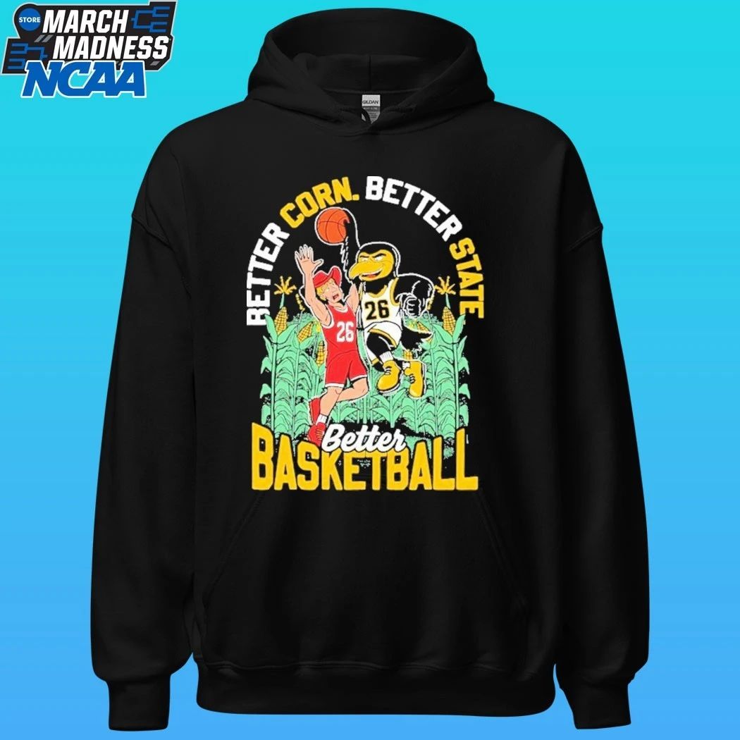 Nebraska Cornhuskers Vs Iowa Hawkeyes Better Corn Better State Better Basketball Mascots Shirt