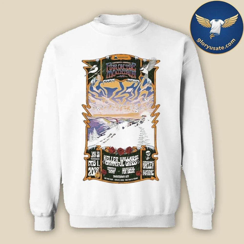 Keller Williams Jan 30-Feb 1 2026 Sugarloaf, Maine Show Poster Shirt