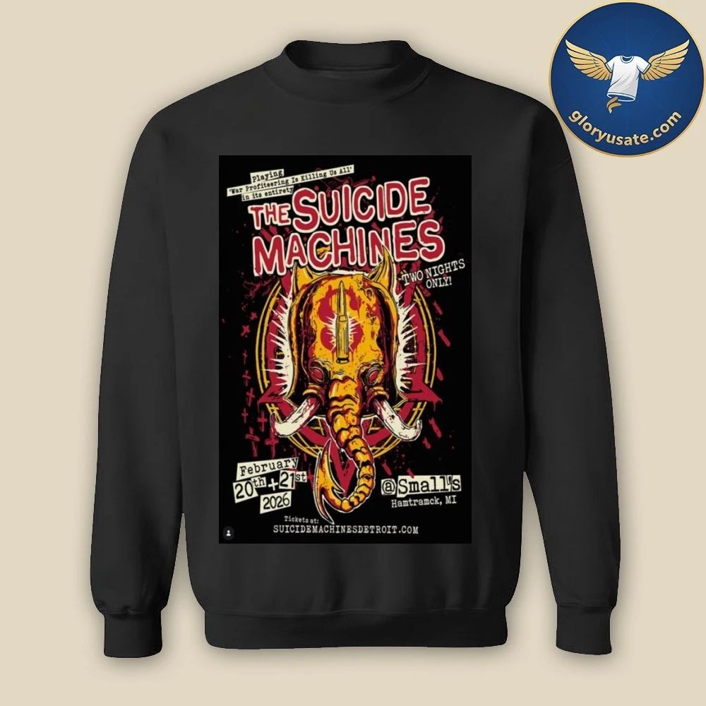 The Suicide Machines February 20-21 2026 Hamtramck, MI Poster Shirt
