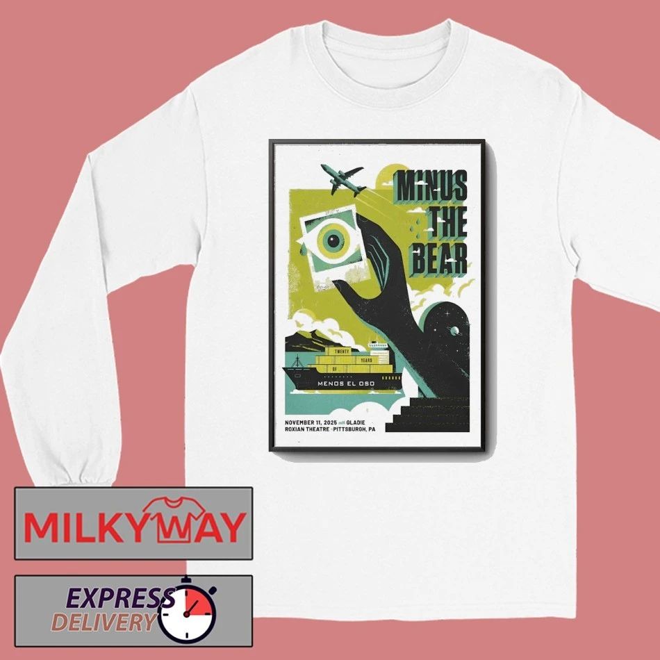 Minus The Bear Roxian Theatre in McKees Rocks PA Nov 11 2025 Poster shirt