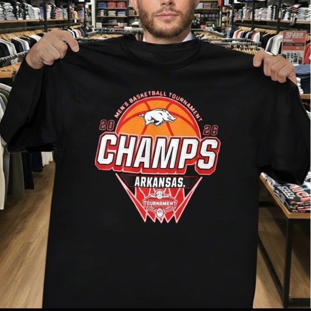 Arkansas Razorbacks 2026 Sec Men’s Basketball Tournament Champions Shirt