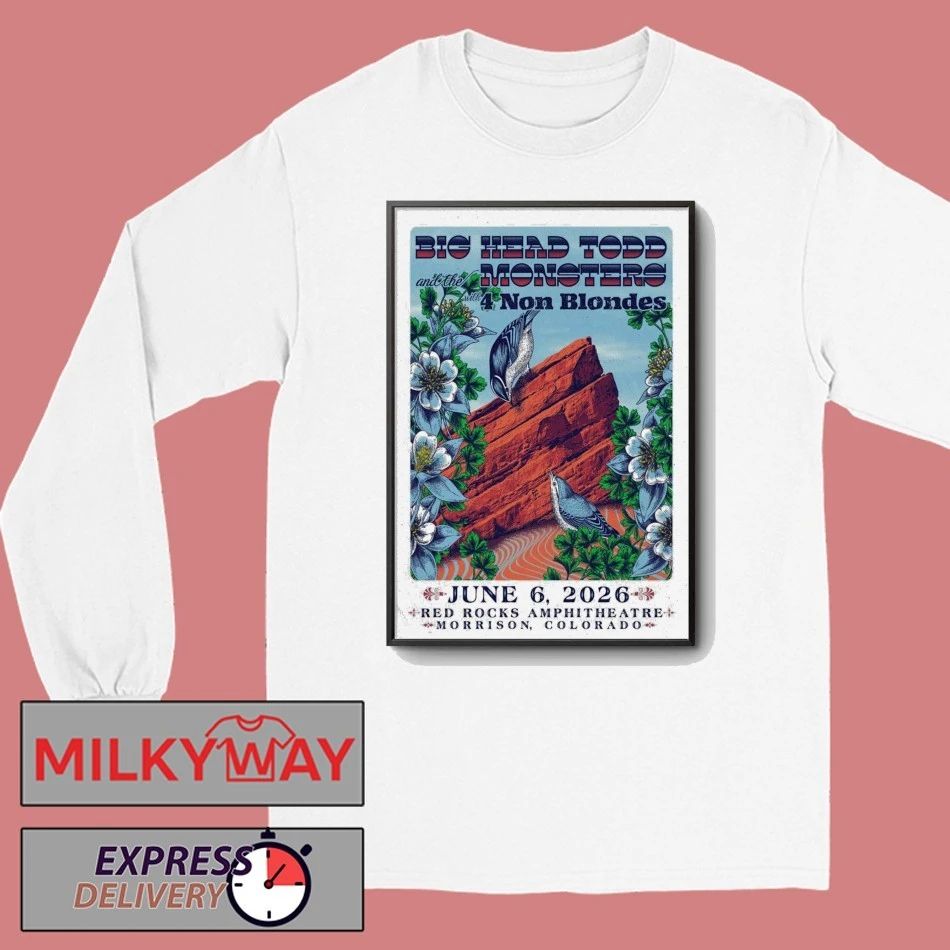 Jun 6 2026 Big Head Todd And The Monsters Poster Red Rocks shirt
