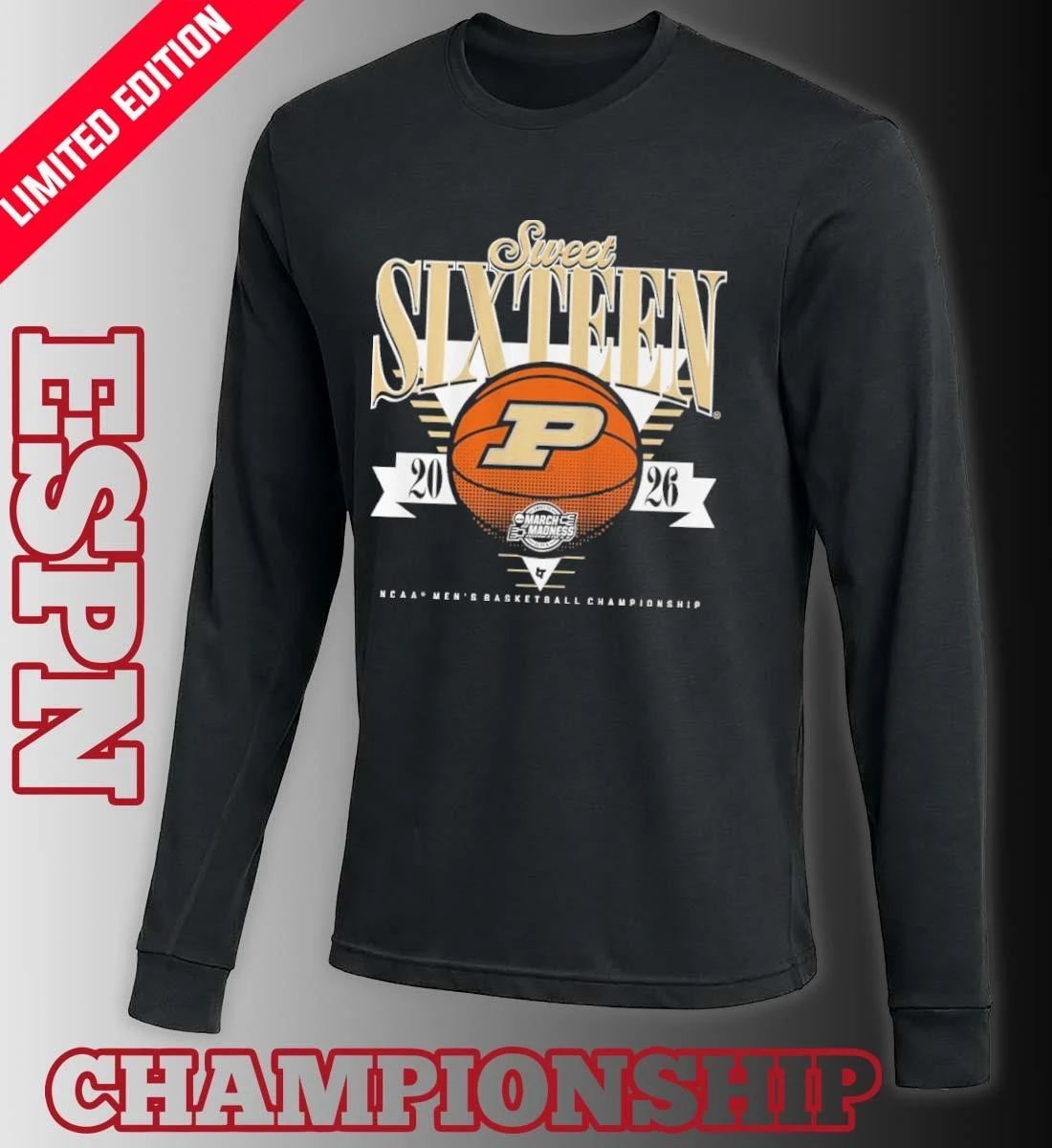 Purdue Boilermakers MBB 2026 Sweet Sixteen Shirt