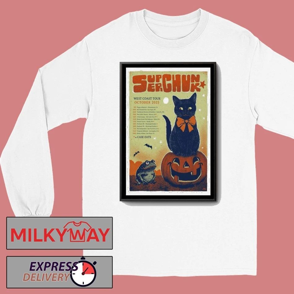 Poster Superchunk Oct West Coast Tour 2025 shirt