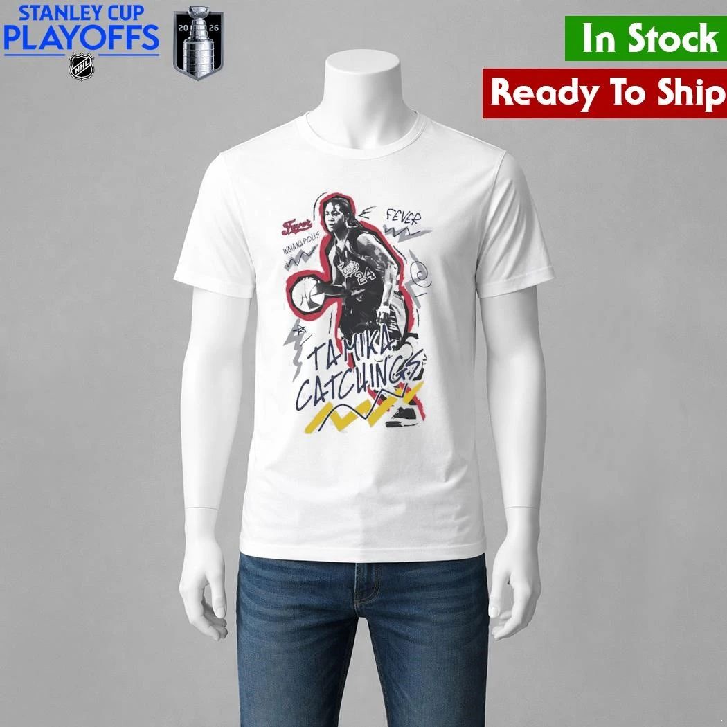Tamika Catchings Indiana Fever Mitchell & Ness Court Origins Chalked Up Shirt