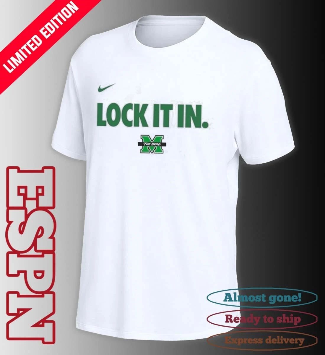 Marshall Thundering Herd Basketball Lock It In WNIT Champions Shirt