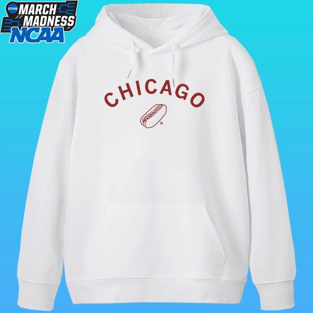 Chicago Hot Dog Curved Ringer Shirt