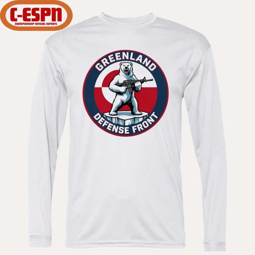 Greenland Defense Front Funny Political Polar Bear Solider T-Shirt