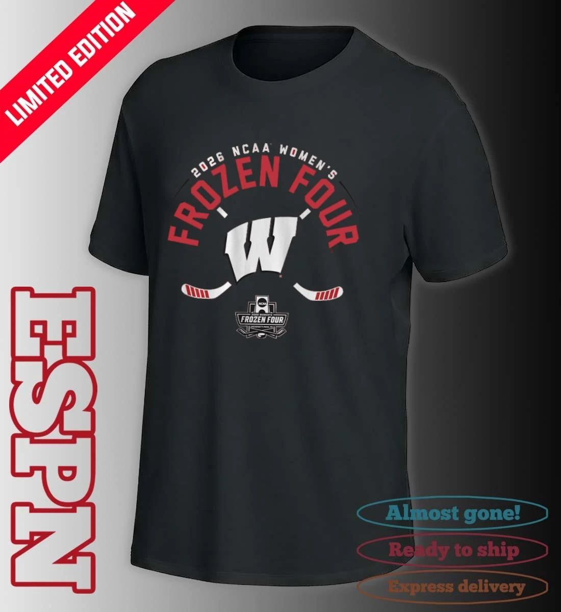 Wisconsin Women’s Ice Hockey 2026 Frozen Four T-Shirt